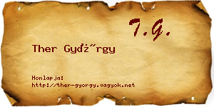 Ther György névjegykártya